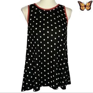 ZARA W&B Collection Polka Dot Sleeveless Top Size Medium